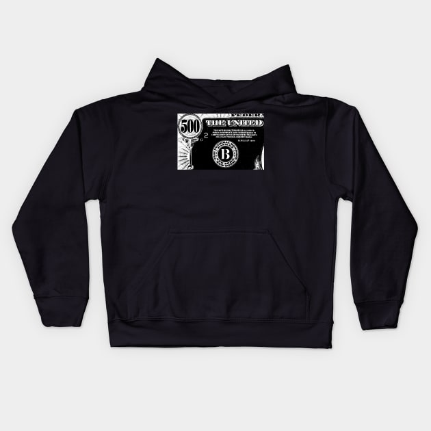 $500 Dollars Dark Money Kids Hoodie by EP